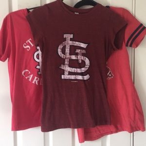 3 DIFFERENT STL Cardinals shirts